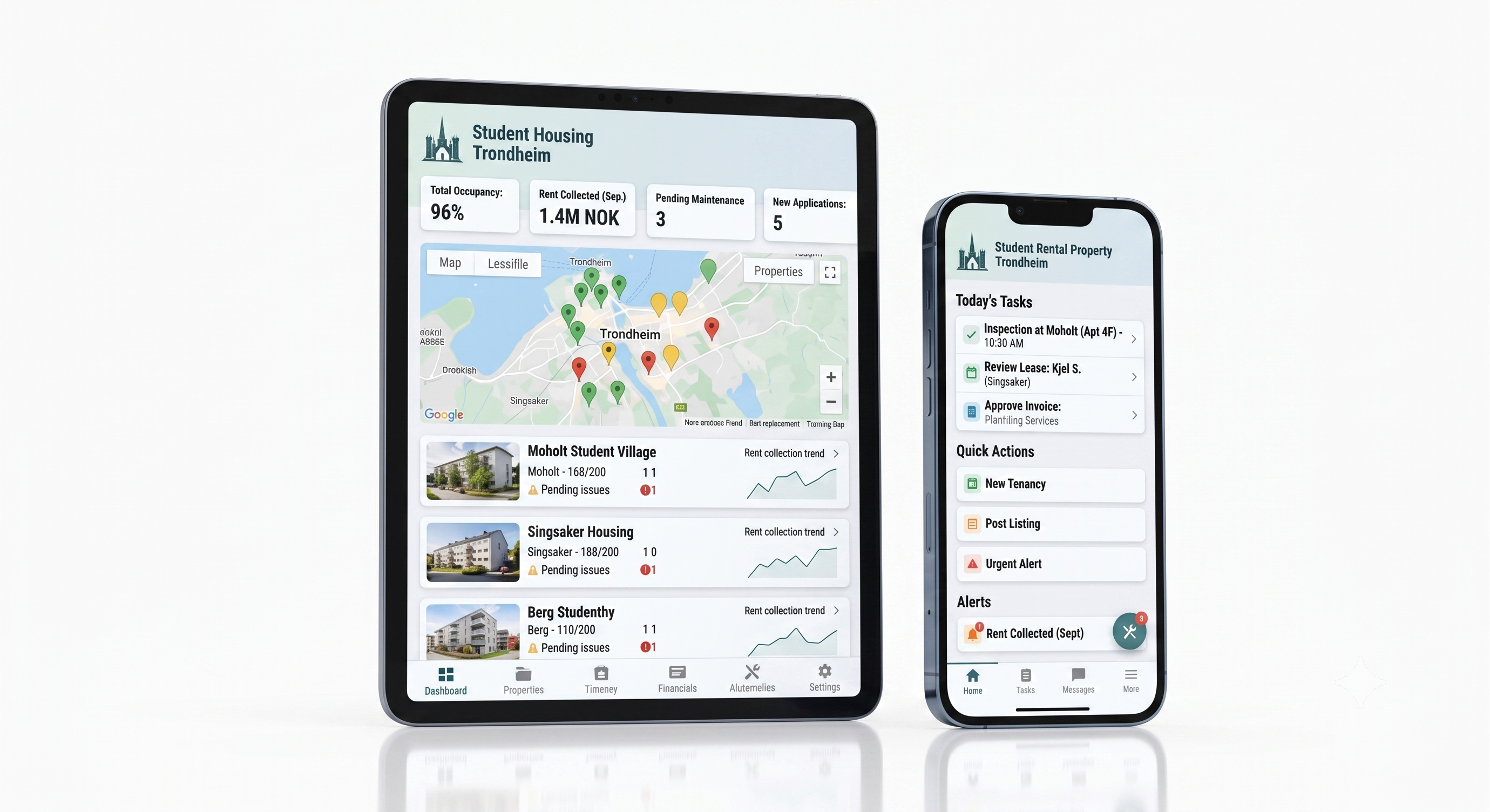 Property Management Software for Student Rentals in Trondheim software workflow